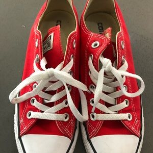 Barley worn Red Converse